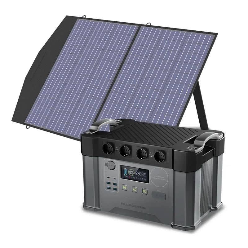 ALLPOWERS Zestaw Generatora Słonecznego 2400W (S2000 Pro+SP027 100W Panel Słoneczny) - ALLPOWERS PLALLPOWERS