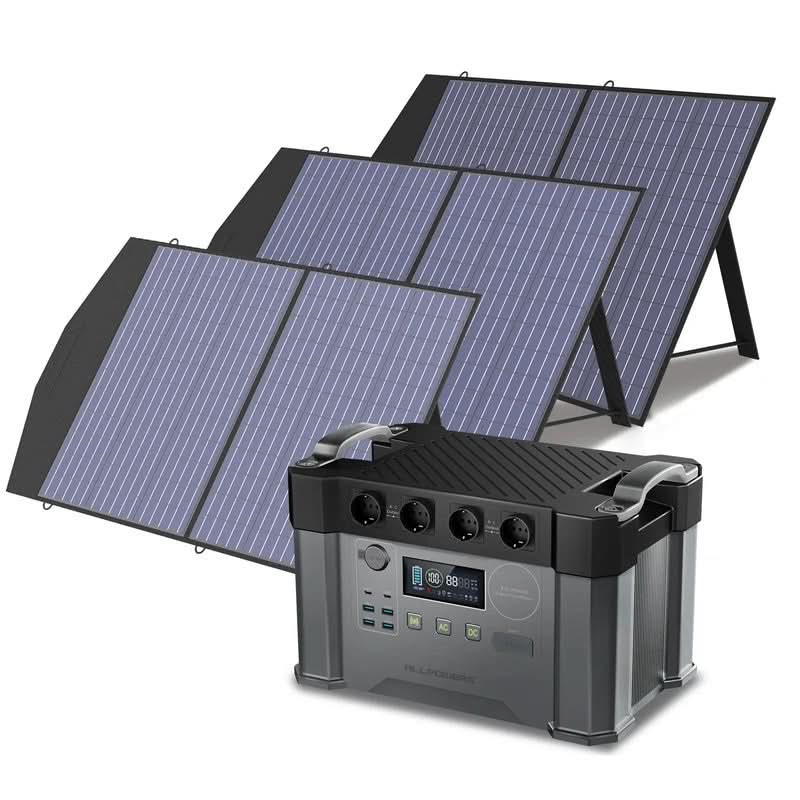 ALLPOWERS Zestaw Generatora Słonecznego 2400W (S2000 Pro+SP027 100W Panel Słoneczny) - ALLPOWERS PLALLPOWERS