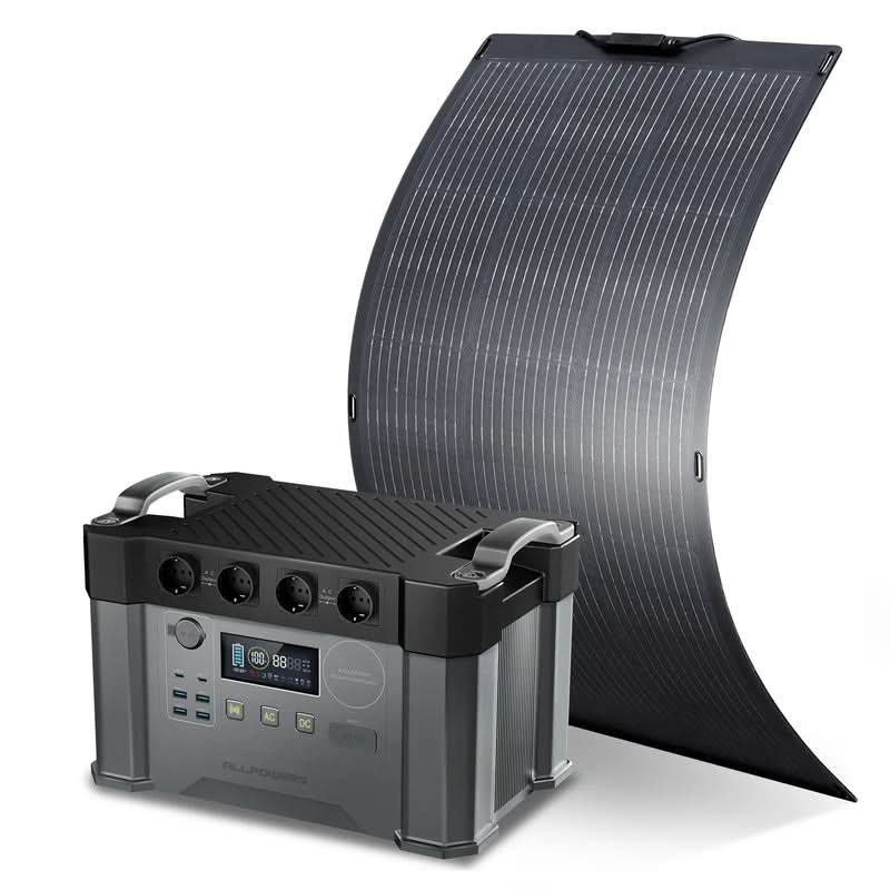 ALLPOWERS Zestaw Generatora Słonecznego 2400W(S2000 Pro + SF100 100W Elastyczny Panel Fotowoltaiczny) - ALLPOWERS PLALLPOWERS