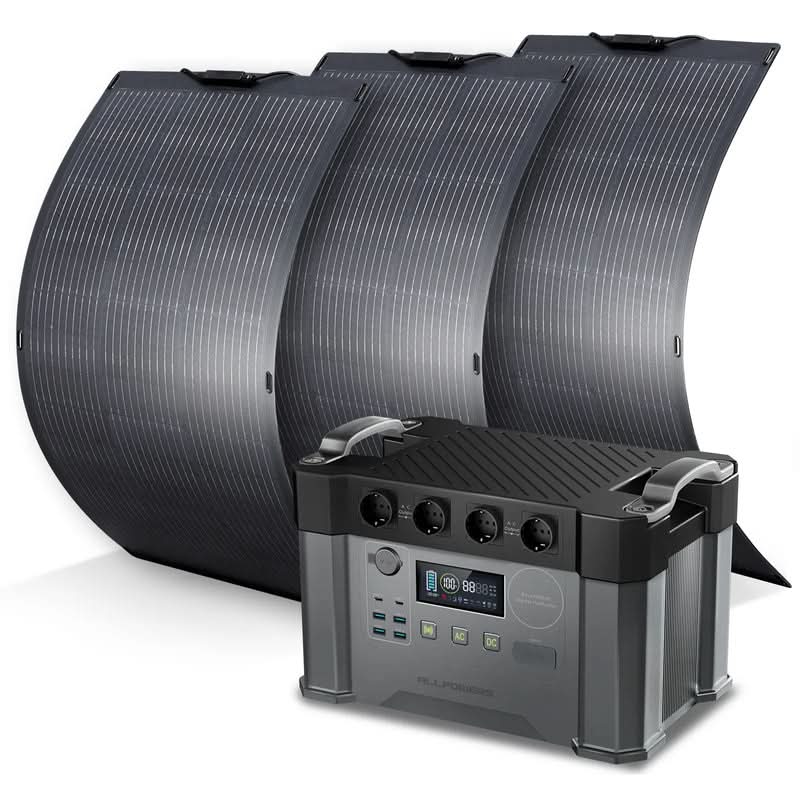 ALLPOWERS Zestaw Generatora Słonecznego 2400W(S2000 Pro + SF100 100W Elastyczny Panel Fotowoltaiczny) - ALLPOWERS PLALLPOWERS