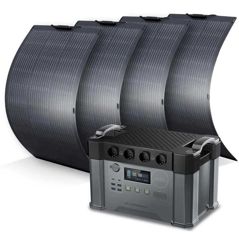 ALLPOWERS Zestaw Generatora Słonecznego 2400W(S2000 Pro + SF100 100W Elastyczny Panel Fotowoltaiczny) - ALLPOWERS PLALLPOWERS