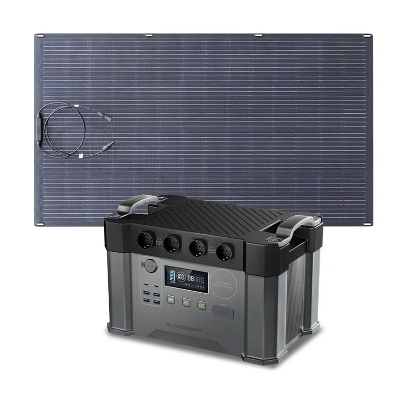 ALLPOWERS Zestaw Generatora Słonecznego 2400W(S2000 Pro+SF200 200W Elastyczny Panel Fotowoltaiczny) - ALLPOWERS PLALLPOWERS