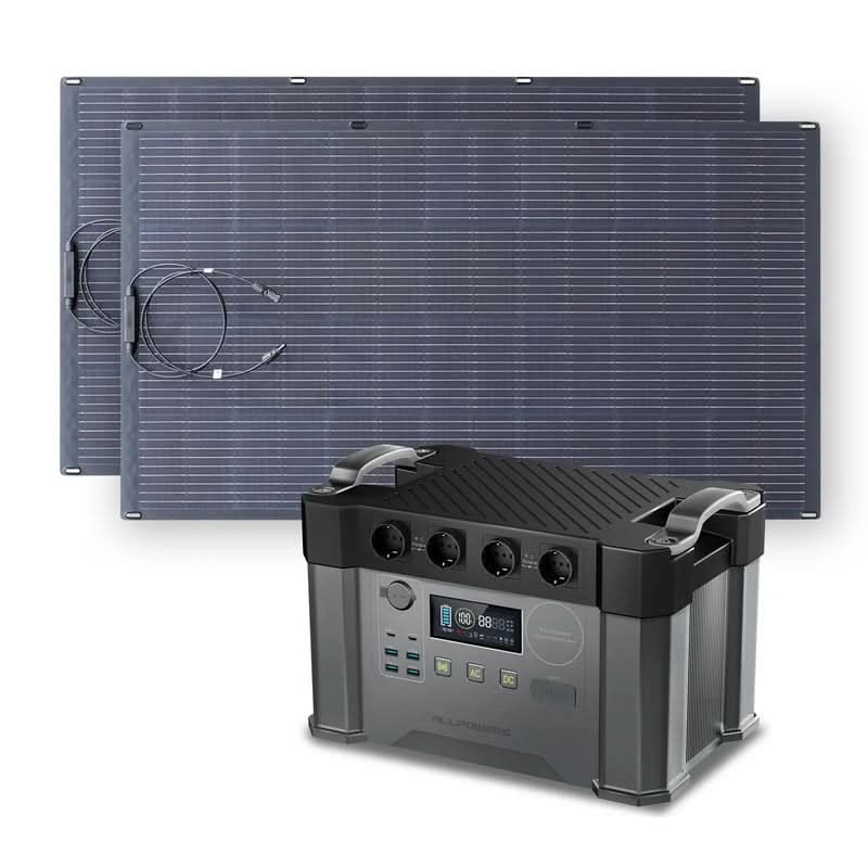 ALLPOWERS Zestaw Generatora Słonecznego 2400W(S2000 Pro+SF200 200W Elastyczny Panel Fotowoltaiczny) - ALLPOWERS PLALLPOWERS