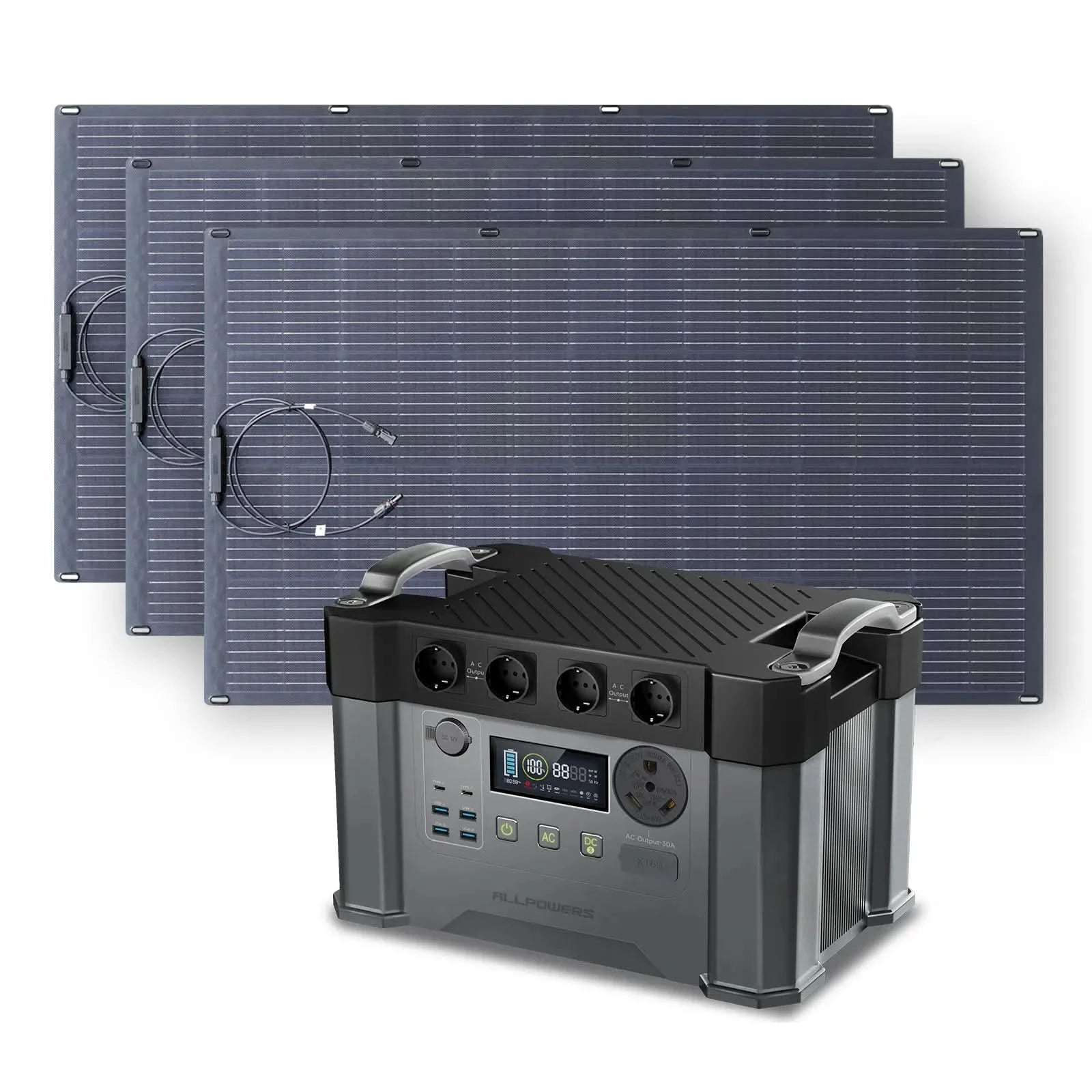 ALLPOWERS Zestaw Generatora Słonecznego 2400W(S2000 Pro+SF200 200W Elastyczny Panel Fotowoltaiczny) - ALLPOWERS PLALLPOWERS