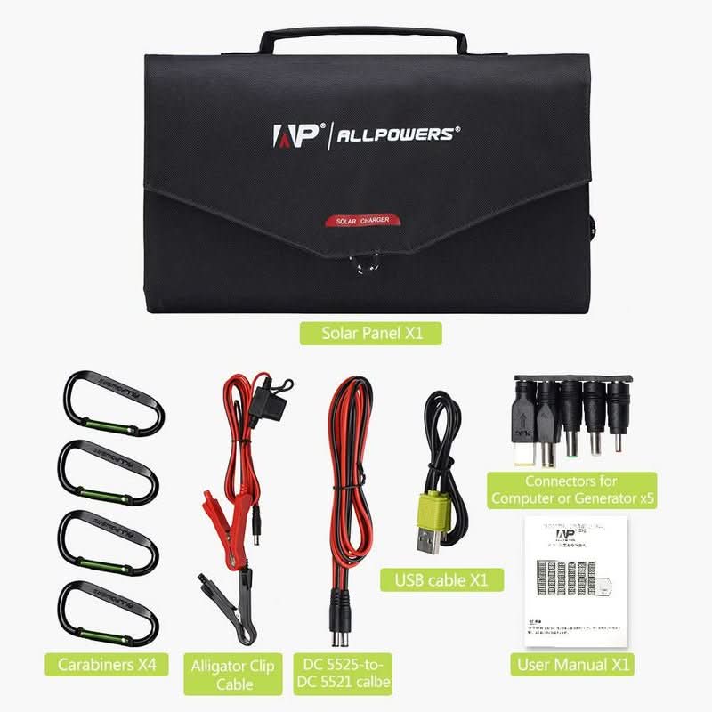 ALLPOWERS Zestaw Generatora Słonecznego 200W (S200 + SP012 100W Panel Słoneczny) - ALLPOWERS PLALLPOWERS