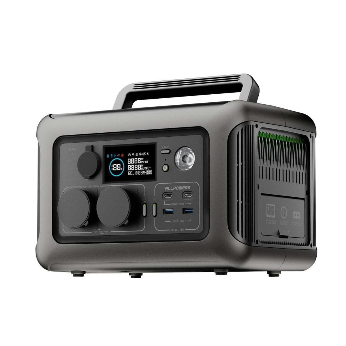 Przenośna Stacja Zasilania 600W 299Wh Akumulator LiFeP04 ALLPOWERS R600 - ALLPOWERS PLALLPOWERS
