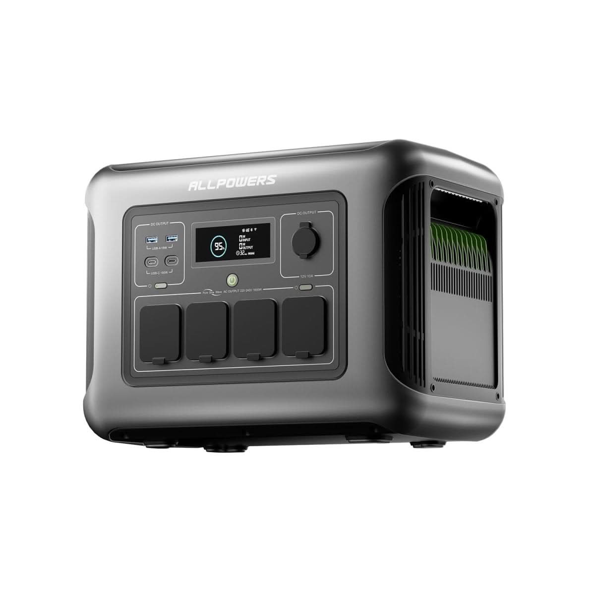 ALLPOWERS R1500 PLUS Stacja Zasilania 1600W 1056Wh Akumulator LiFeP04 - ALLPOWERS PLALLPOWERS