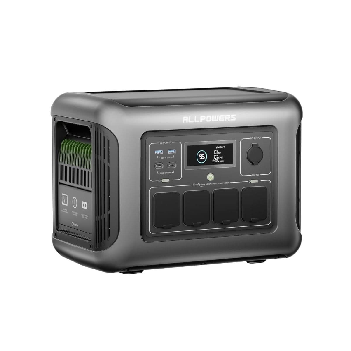 ALLPOWERS R1500 PLUS Stacja Zasilania 1600W 1056Wh Akumulator LiFeP04 - ALLPOWERS PLALLPOWERS