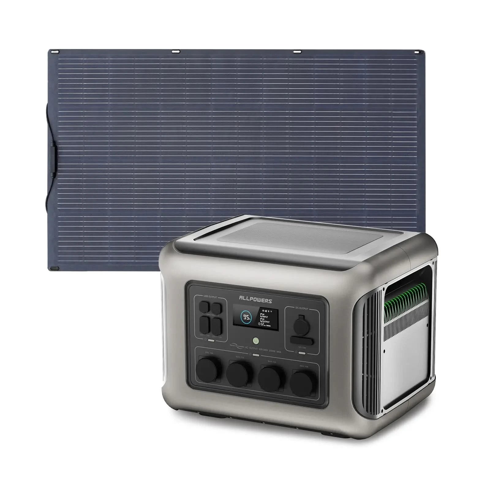 ALLPOWERS Zestaw Generatora Słonecznego 2500W (R2500+SF200 200W Elastyczny Panel Fotowoltaiczny) - ALLPOWERS PLALLPOWERS