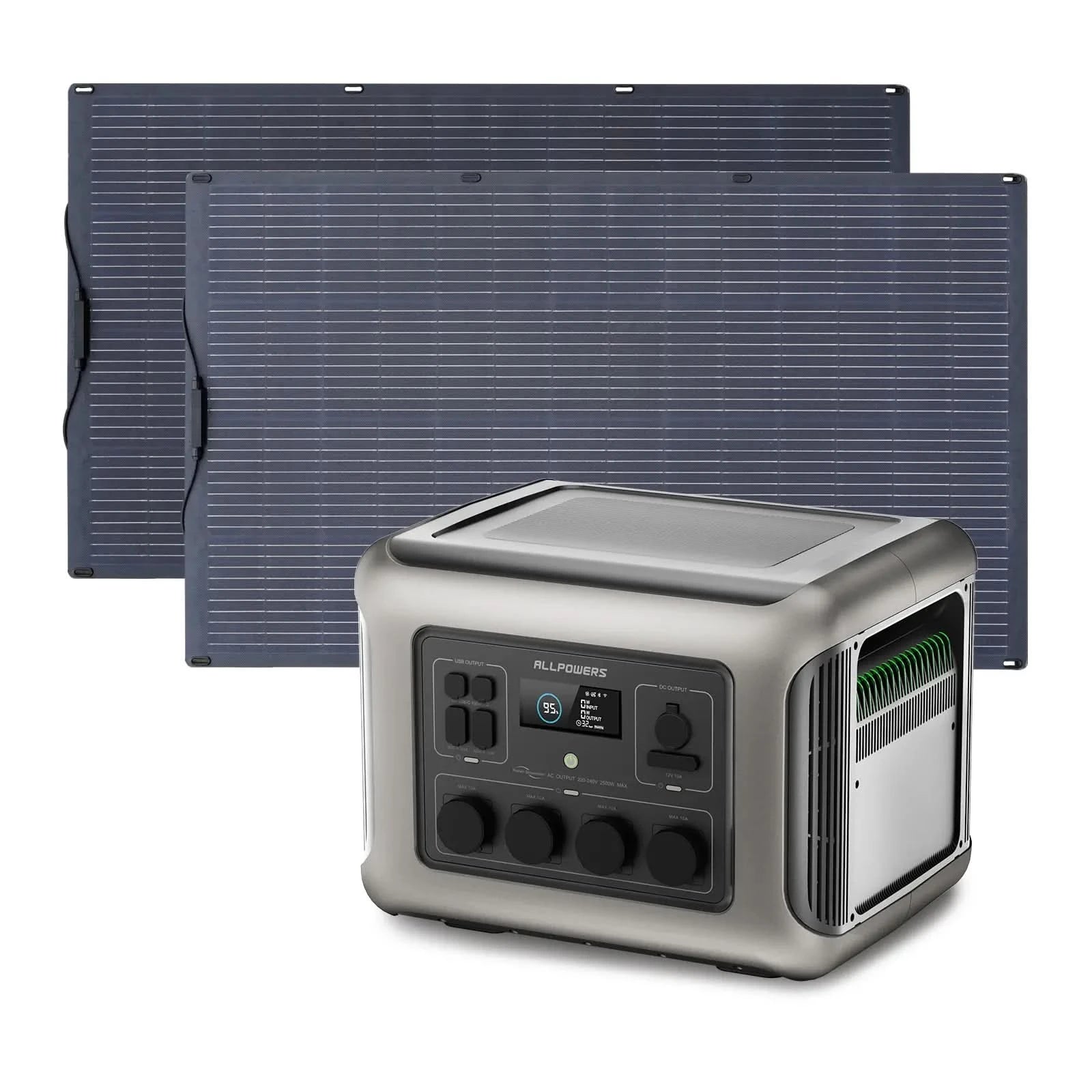 ALLPOWERS Zestaw Generatora Słonecznego 2500W (R2500+SF200 200W Elastyczny Panel Fotowoltaiczny) - ALLPOWERS PLALLPOWERS