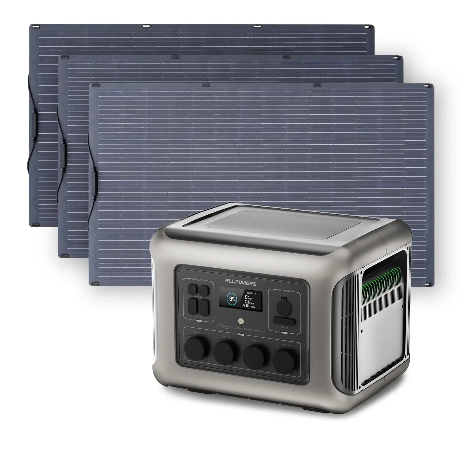 ALLPOWERS Zestaw Generatora Słonecznego 2500W (R2500+SF200 200W Elastyczny Panel Fotowoltaiczny) - ALLPOWERS PLALLPOWERS