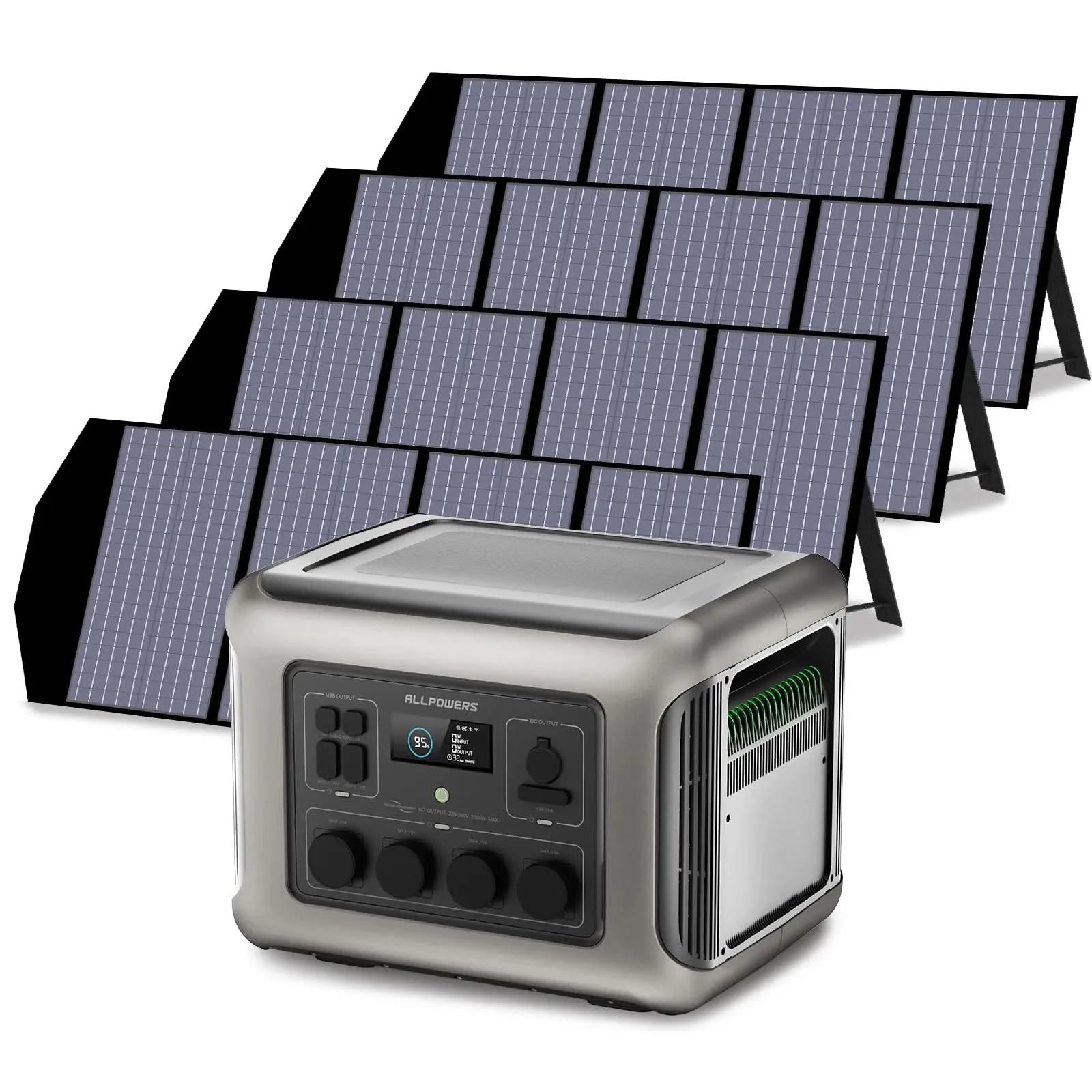 ALLPOWERS Zestaw Generatora Słonecznego 2500W (R2500+SP029 140W Panel Słoneczny) - ALLPOWERS PLALLPOWERS