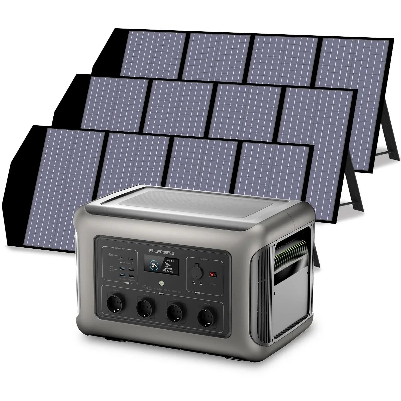 ALLPOWERS Zestaw Generatora Słonecznego 3500W (R3500 + SP029 140W Panel Słoneczny) - ALLPOWERS PLALLPOWERS