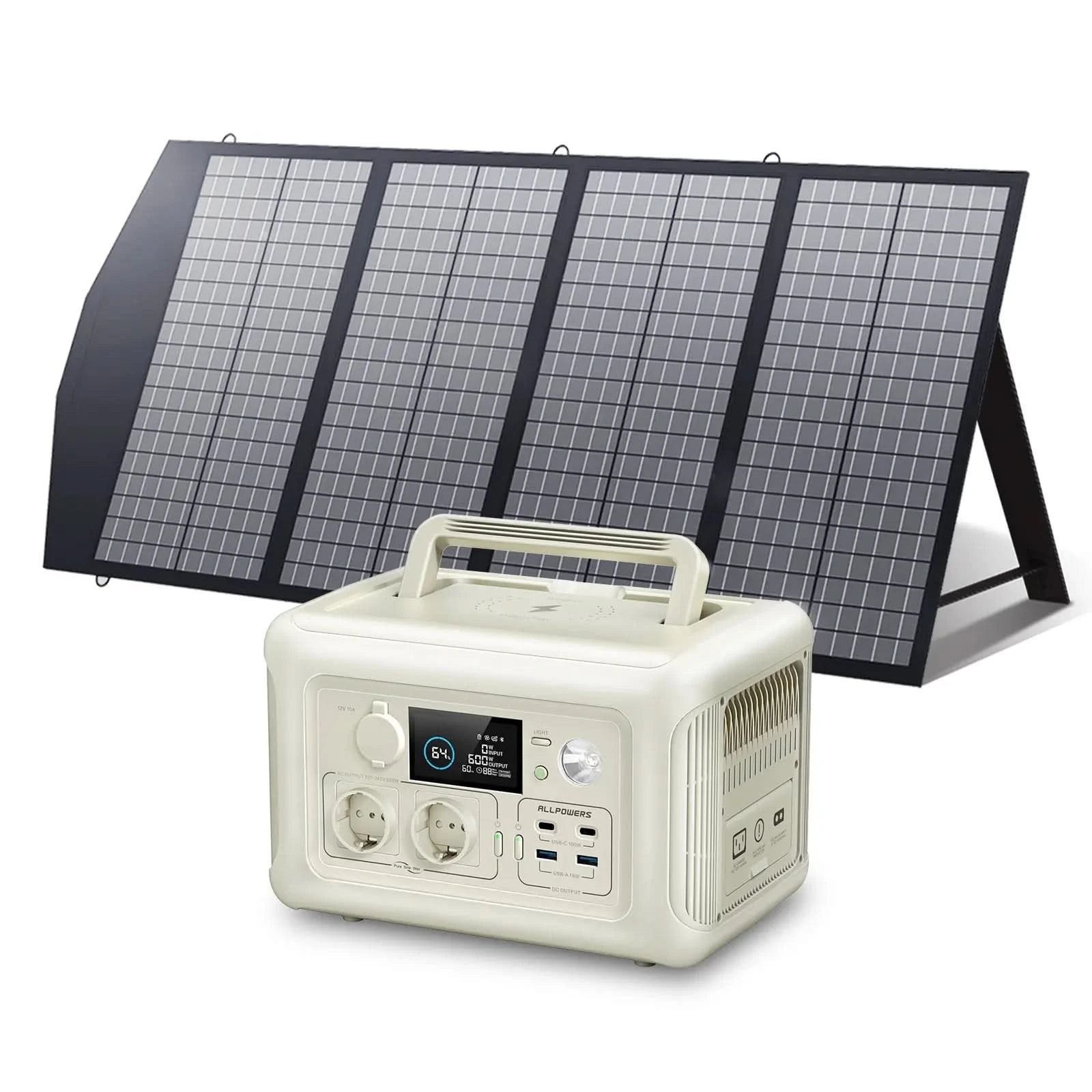 ALLPOWERS Zestaw Generatora Słonecznego 600W(R600+SP029 140W Panel Słoneczny) - ALLPOWERS PLALLPOWERS