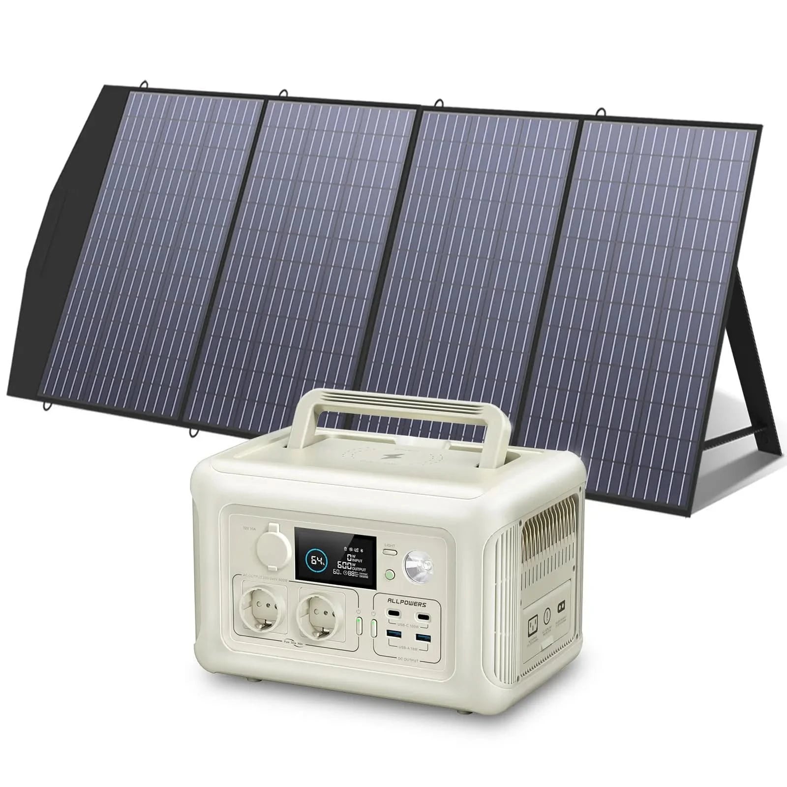 ALLPOWERS Zestaw Generatora Słonecznego 600W(R600 + SP033 200W Panel Słoneczny) - ALLPOWERS PLALLPOWERS