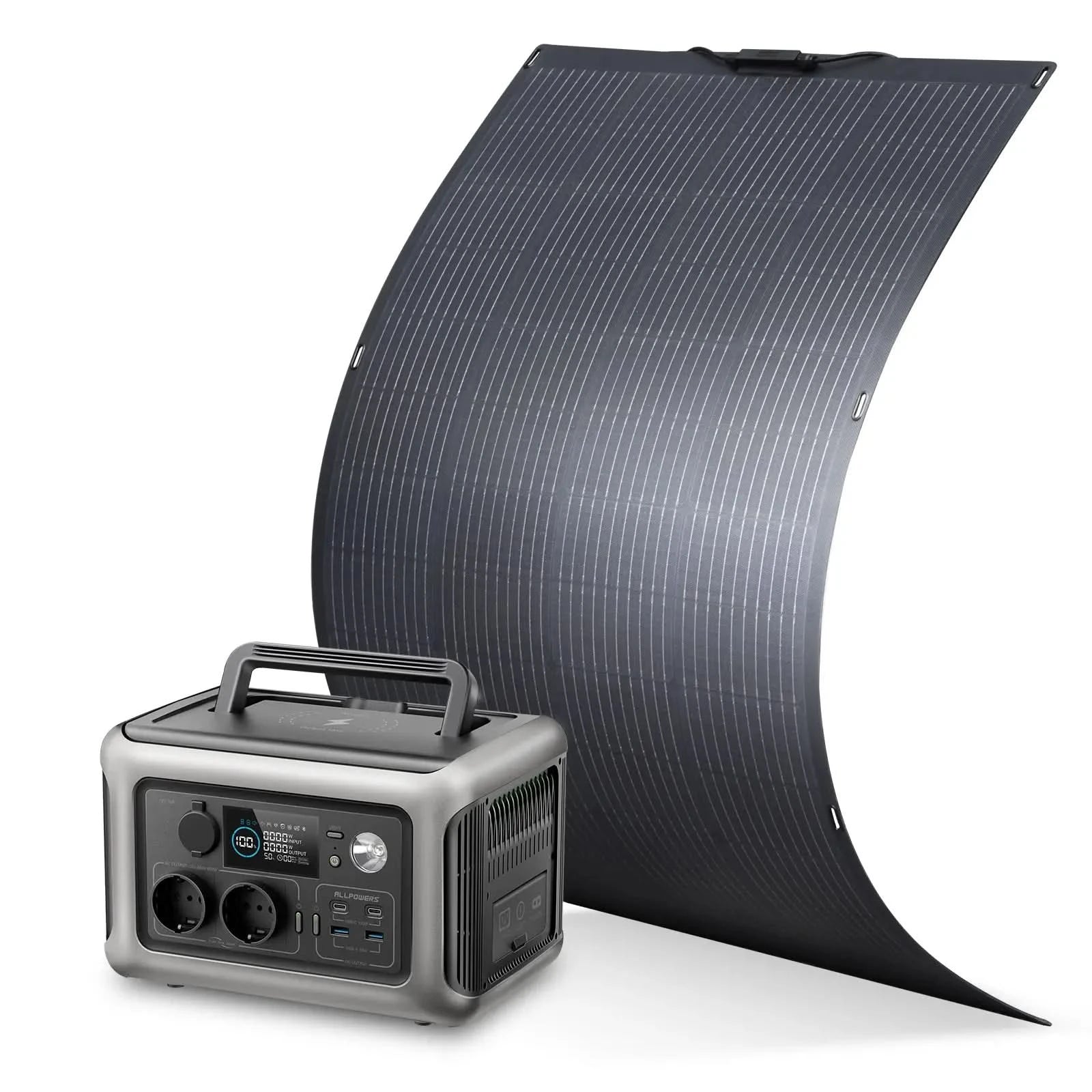 R600 Stacje Zasilania+SF200 panel solarny Allpowers Generator słoneczny 600W - ALLPOWERS PLALLPOWERS