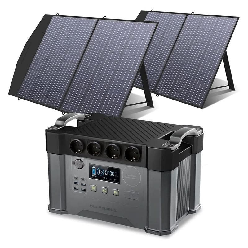 ALLPOWERS Zestaw Generatora Słonecznego 2400W (S2000 Pro+SP027 100W Panel Słoneczny) - ALLPOWERS PLALLPOWERS