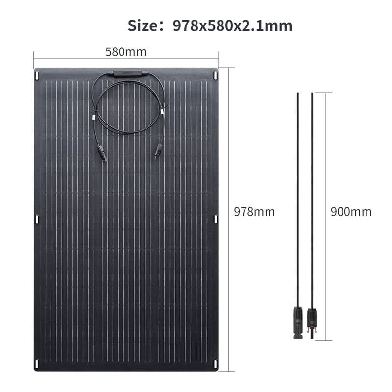 ALLPOWERS Zestaw Generatorów Słonecznych 200W (S200+SF100 100W Elastyczny Panel Fotowoltaiczny) - ALLPOWERS PLALLPOWERS
