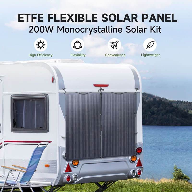ALLPOWERS Zestaw Generatora Słonecznego 2500W (R2500+SF200 200W Elastyczny Panel Fotowoltaiczny) - ALLPOWERS PLALLPOWERS
