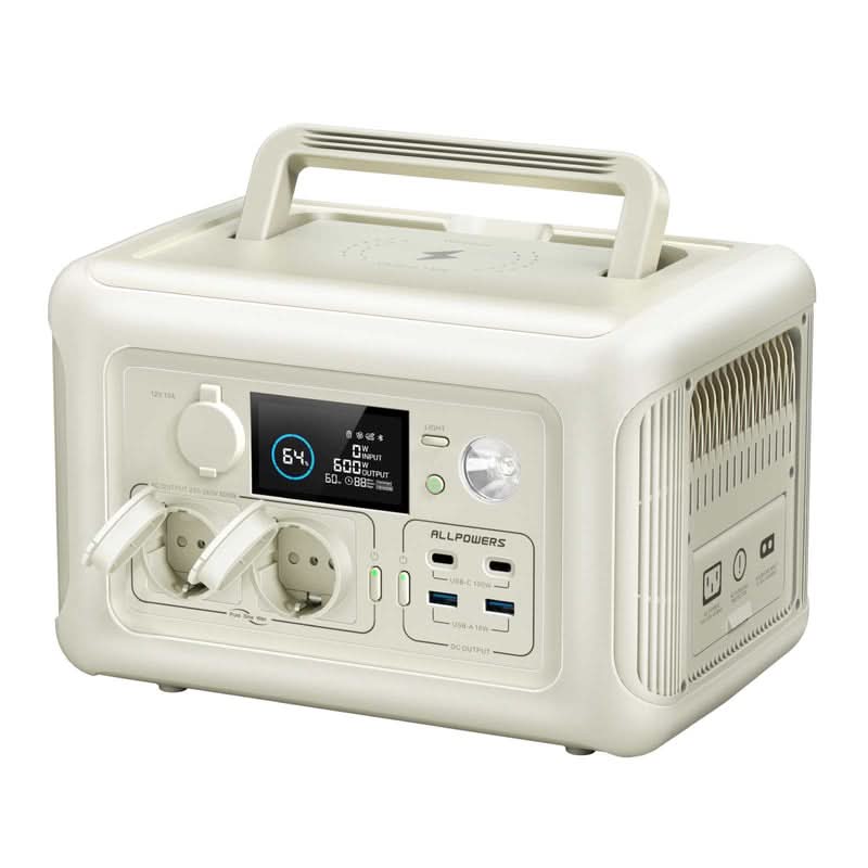 ALLPOWERS Zestaw Generatora Słonecznego 600W (R600+SF100 100W Elastyczny Panel Fotowoltaiczny) - ALLPOWERS PLALLPOWERS