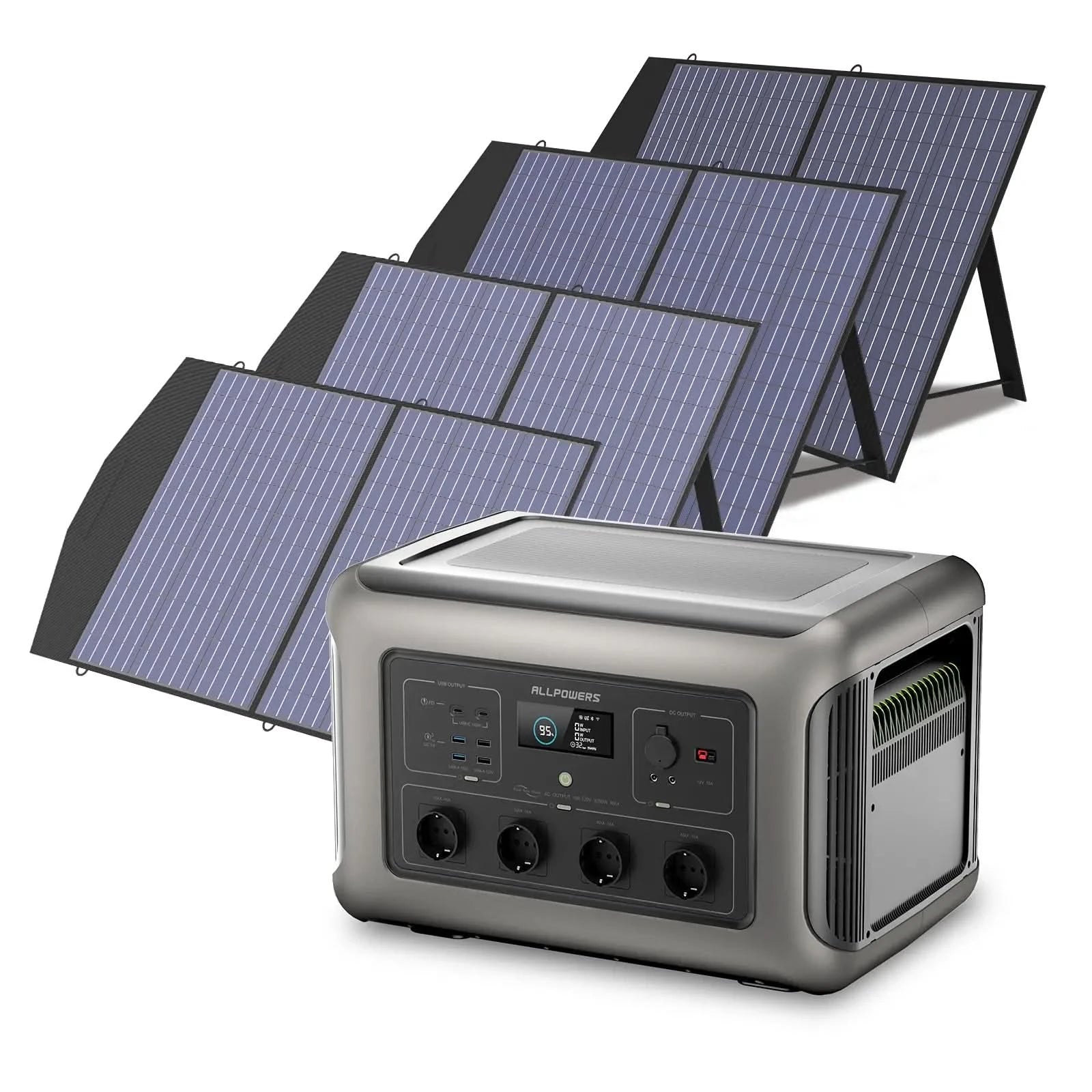 ALLPOWERS Zestaw Generatora Słonecznego 3500W(R3500+SP027 100W Panel Słoneczny) - ALLPOWERS PLALLPOWERS