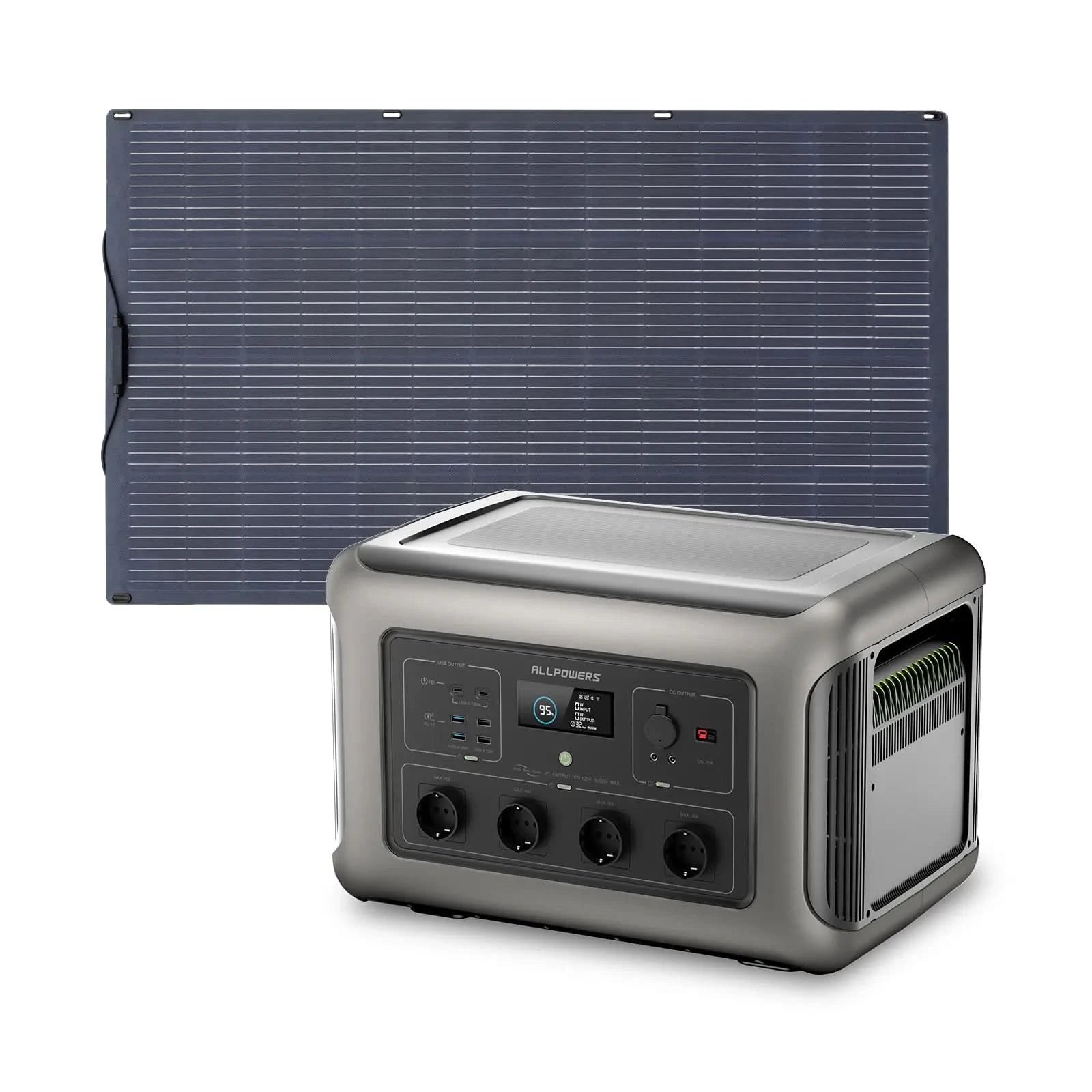 ALLPOWERS Zestaw Generatora Słonecznego 3500W(R3500+SF200 200W Elastyczny Panel Fotowoltaiczny) - ALLPOWERS PLALLPOWERS