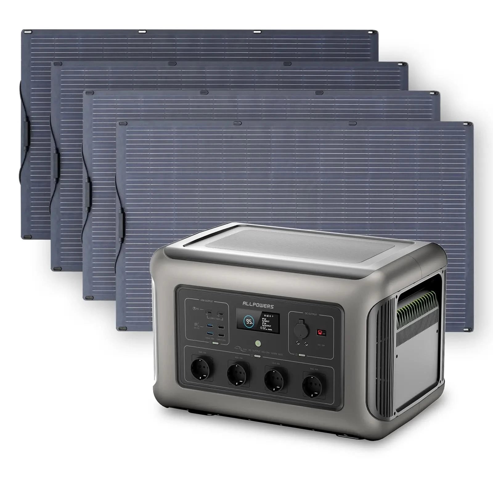 ALLPOWERS Zestaw Generatora Słonecznego 3500W(R3500+SF200 200W Elastyczny Panel Fotowoltaiczny) - ALLPOWERS PLALLPOWERS