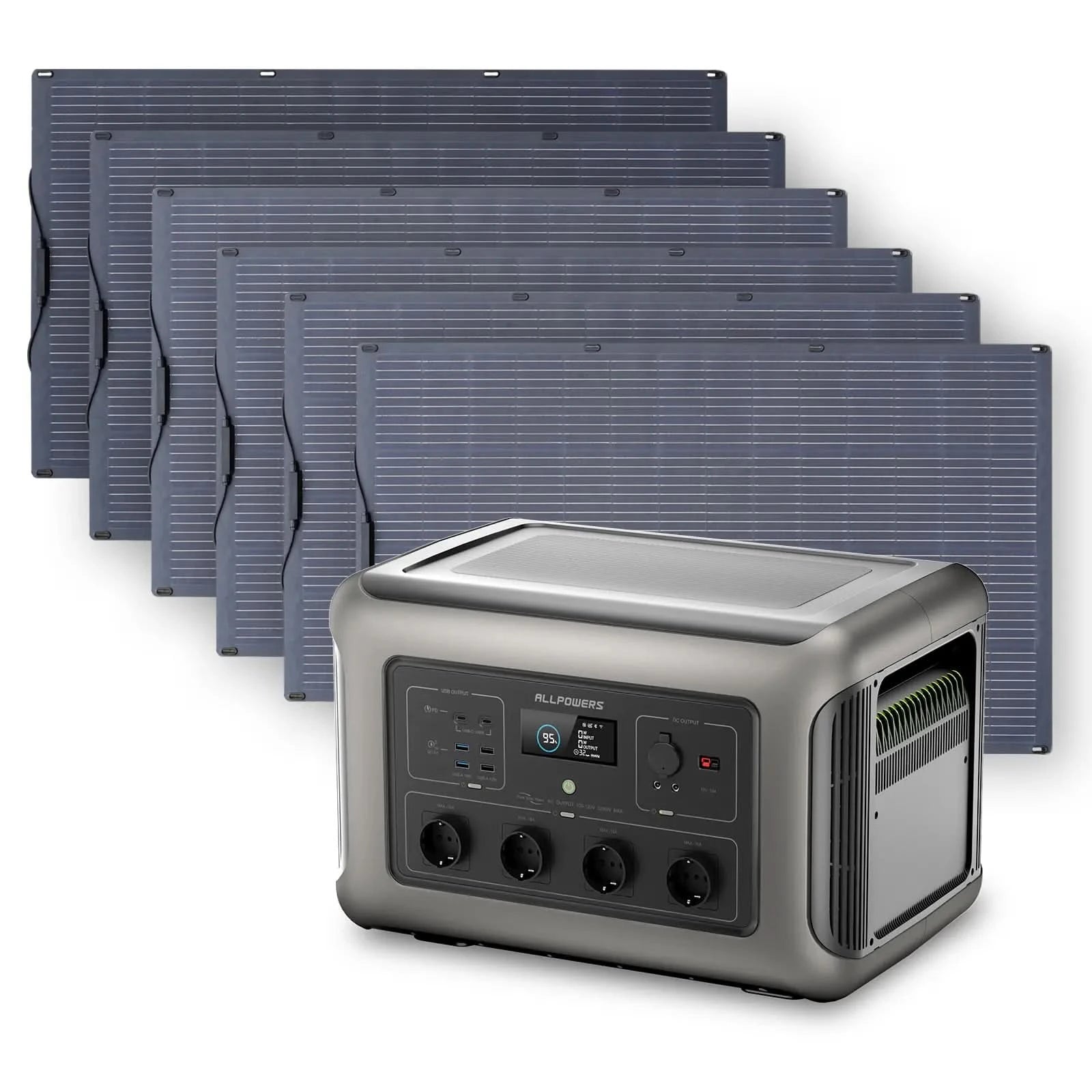 ALLPOWERS Zestaw Generatora Słonecznego 3500W(R3500+SF200 200W Elastyczny Panel Fotowoltaiczny) - ALLPOWERS PLALLPOWERS