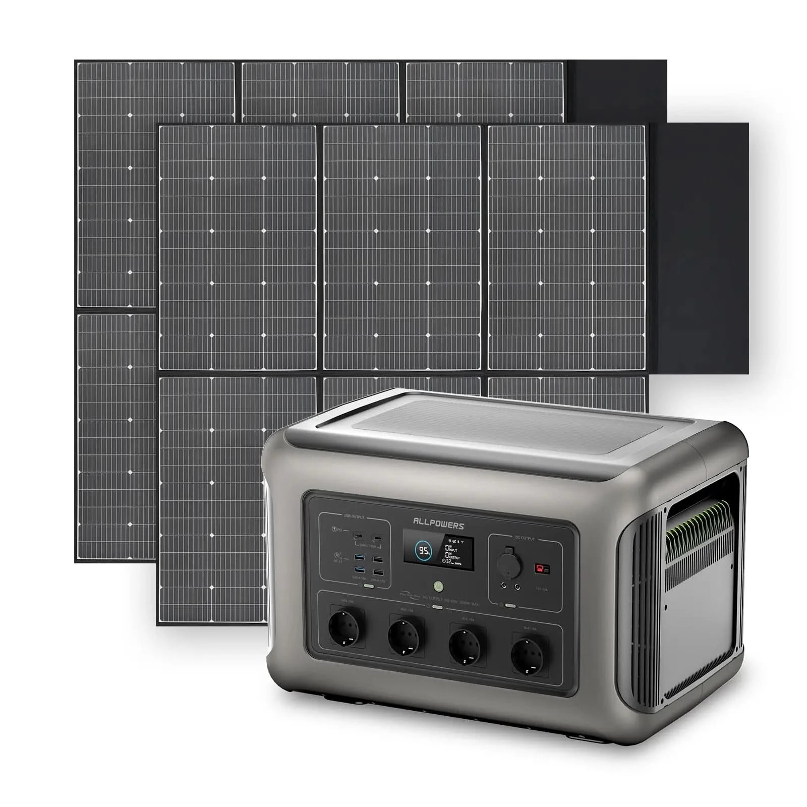 ALLPOWERS Zestaw Stacja Zasilania 3500W (R3500+SP039 600W Panel Słoneczny) - ALLPOWERS PLALLPOWERS