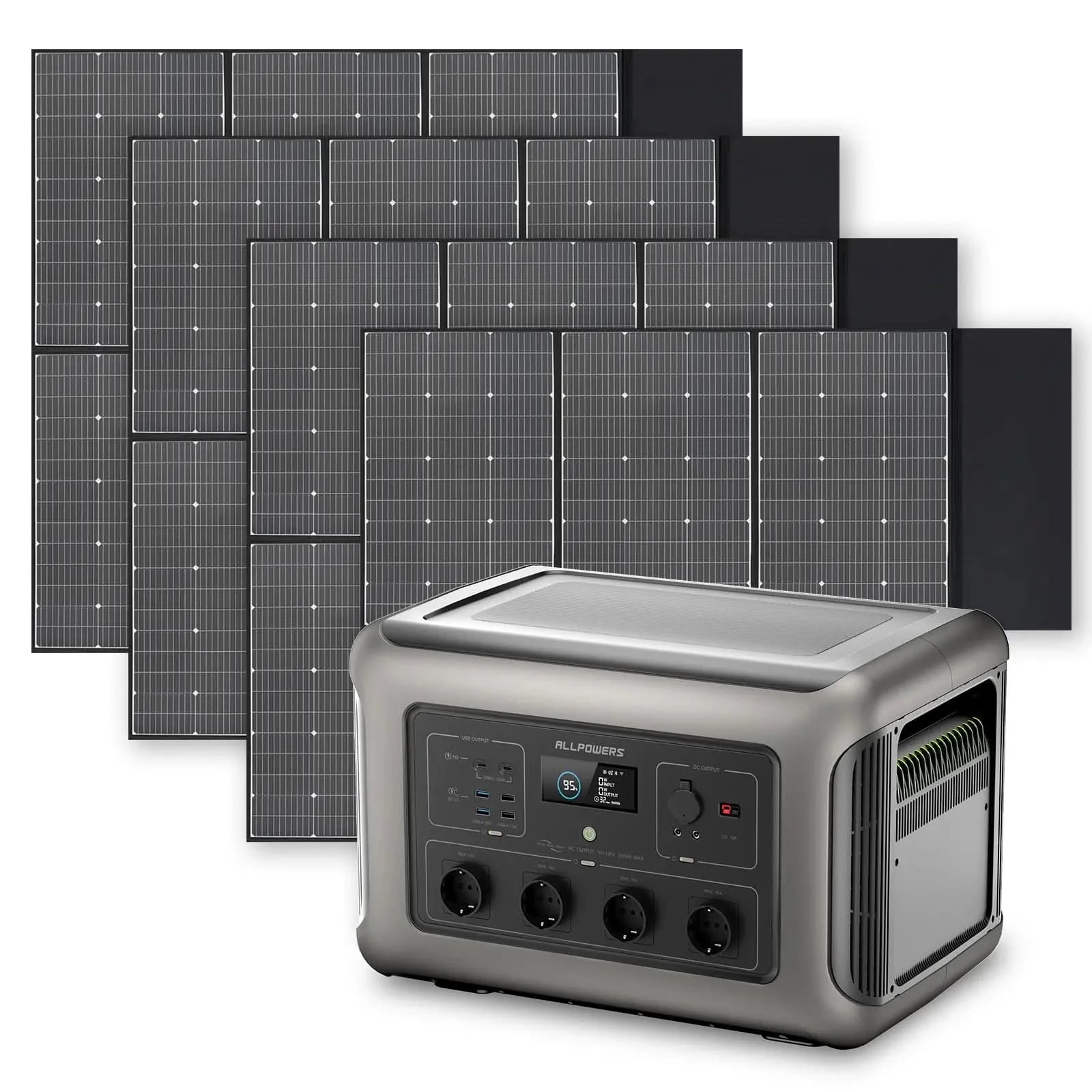ALLPOWERS Zestaw Stacja Zasilania 3500W (R3500+SP039 600W Panel Słoneczny) - ALLPOWERS PLALLPOWERS