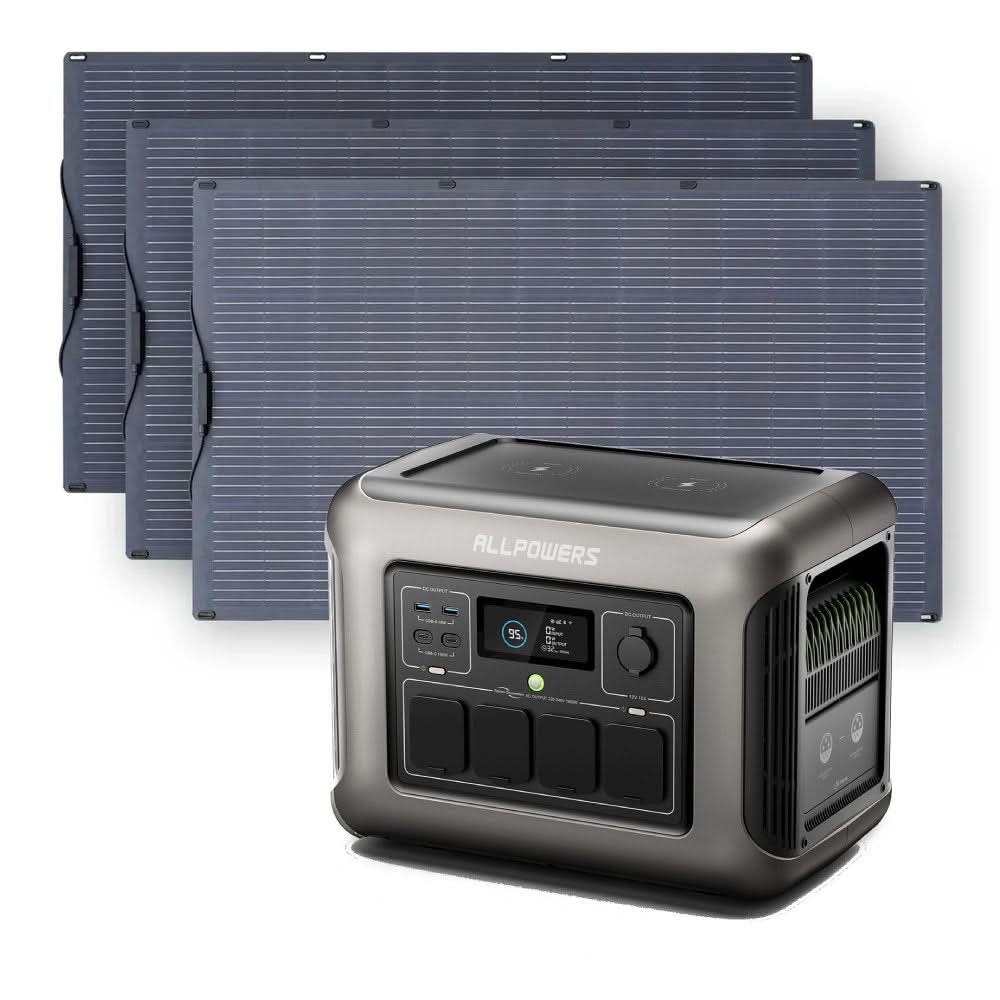 ALLPOWERS Zestaw Generatora Słonecznego 1600W(R1500 +SF200） - ALLPOWERS PLALLPOWERS