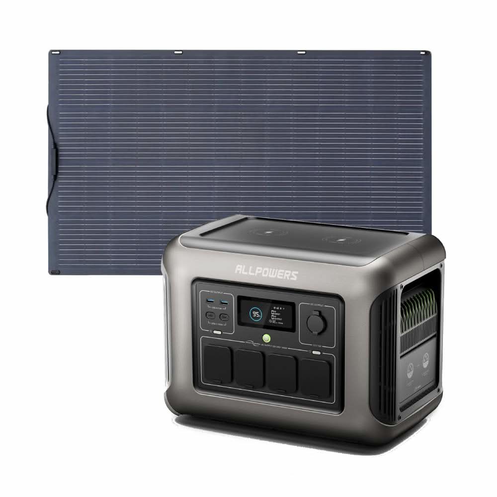 ALLPOWERS zestaw solarny 1800W (R1500+SF100 100W Panel Fotowoltaiczny)) - ALLPOWERS PLALLPOWERS