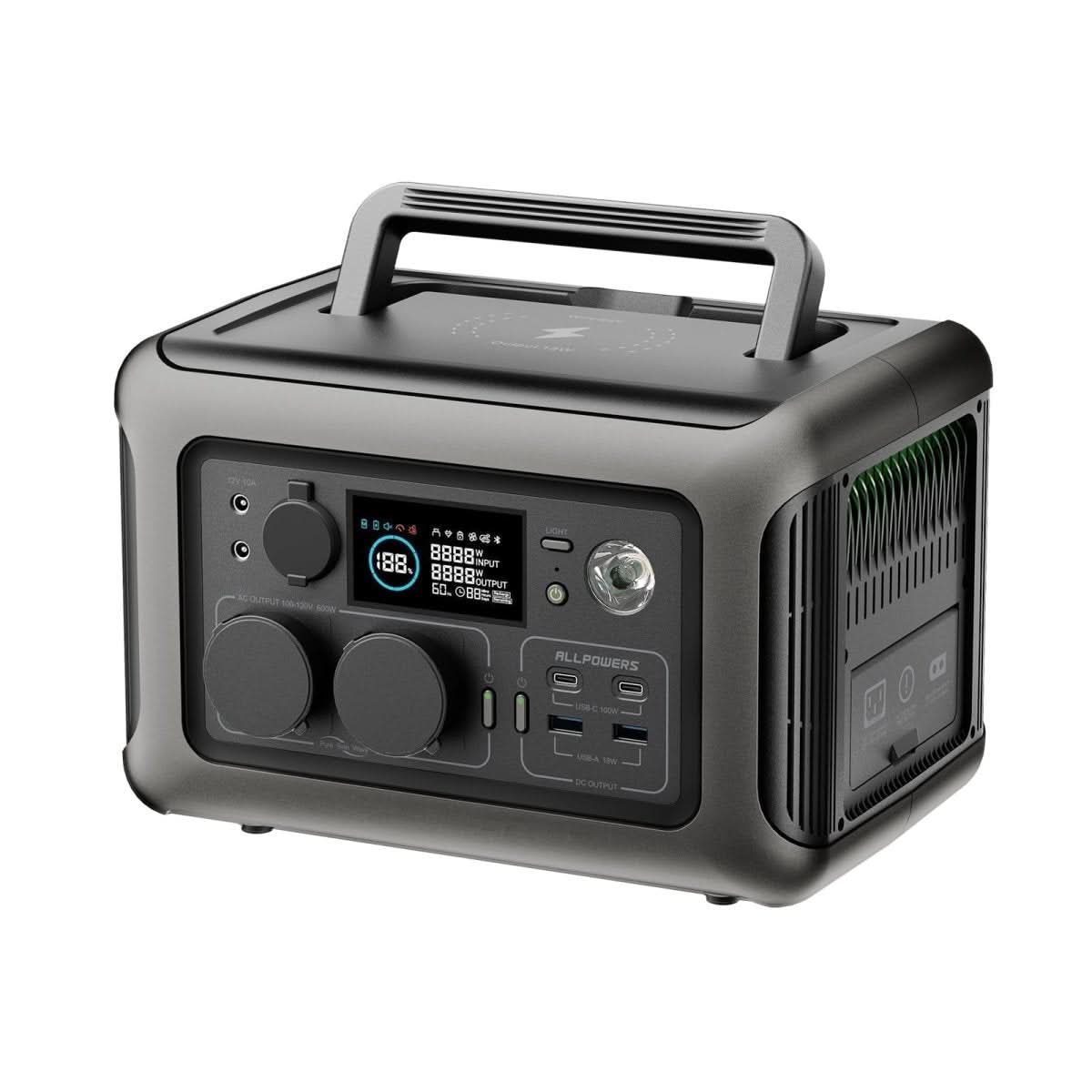 ALLPOWERS Zestaw Przenośna Stacja Zasilania 600W (R600 + SP033 200W Panel Fotowoltaiczny) - ALLPOWERS PLALLPOWERS