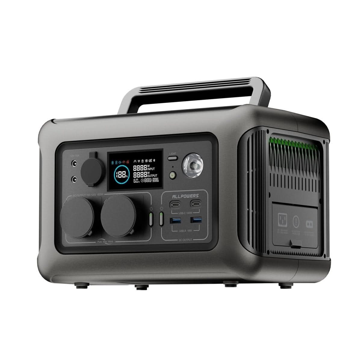 ALLPOWERS Zestaw Przenośna Stacja Zasilania 600W (R600 + SP033 200W Panel Fotowoltaiczny) - ALLPOWERS PLALLPOWERS