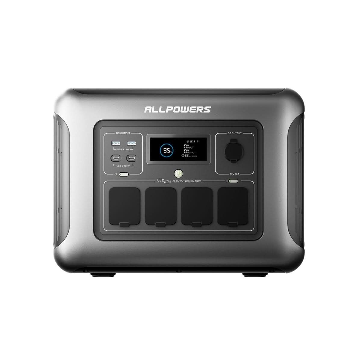 ALLPOWERS R1500 PLUS Stacja Zasilania 1600W 1056Wh Akumulator LiFeP04 - ALLPOWERS PLALLPOWERS