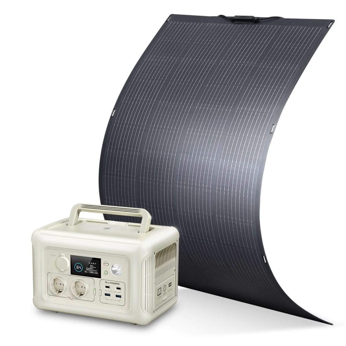 ALLPOWERS Zestaw Generatora Słonecznego 600W (R600+SF200 200W Panele Fotowoltaiczne Elastyczne) - ALLPOWERS PLALLPOWERS