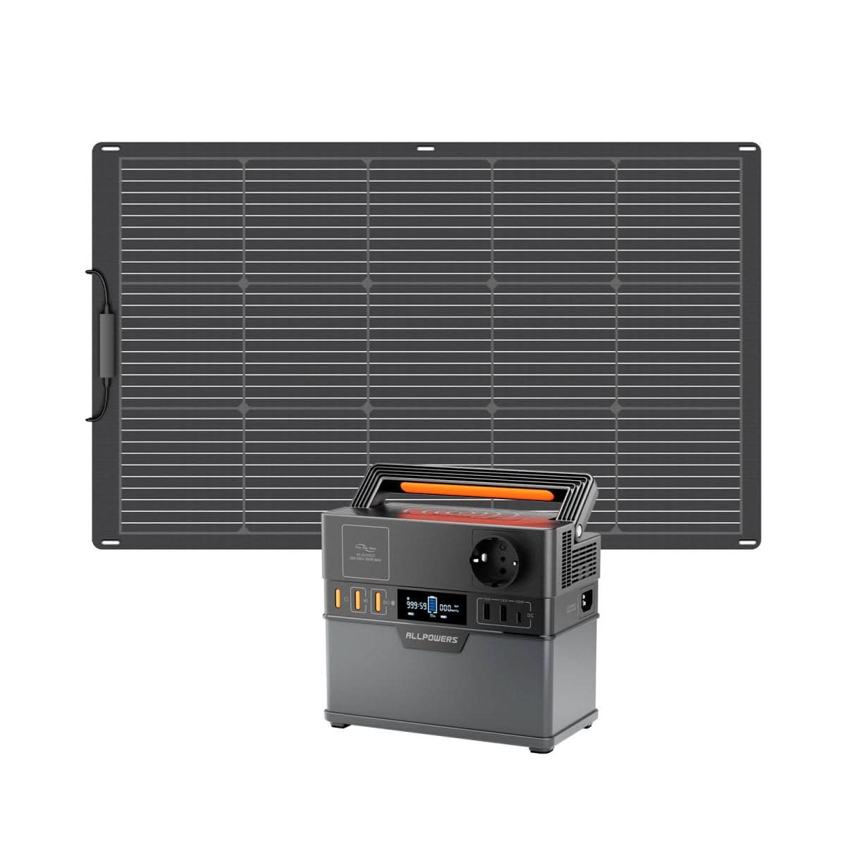 ALLPOWERS Zestaw Generatora Słonecznego 300W(S300 PLUS + SF100 100W Elastyczny Panel Fotowoltaiczny) - ALLPOWERS PLALLPOWERS