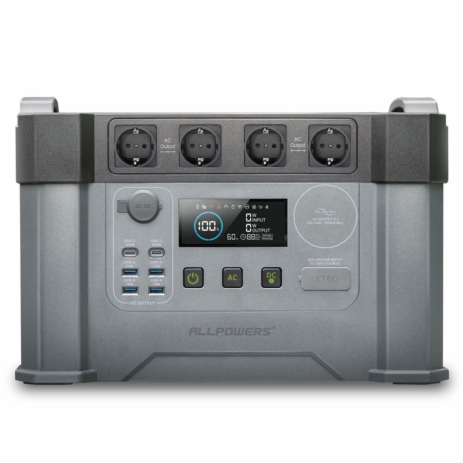 ALLPOWERS Zestaw Generatora Słonecznego 2400W (S2000 Pro+SE200 IP68 200W Panel Słoneczny）