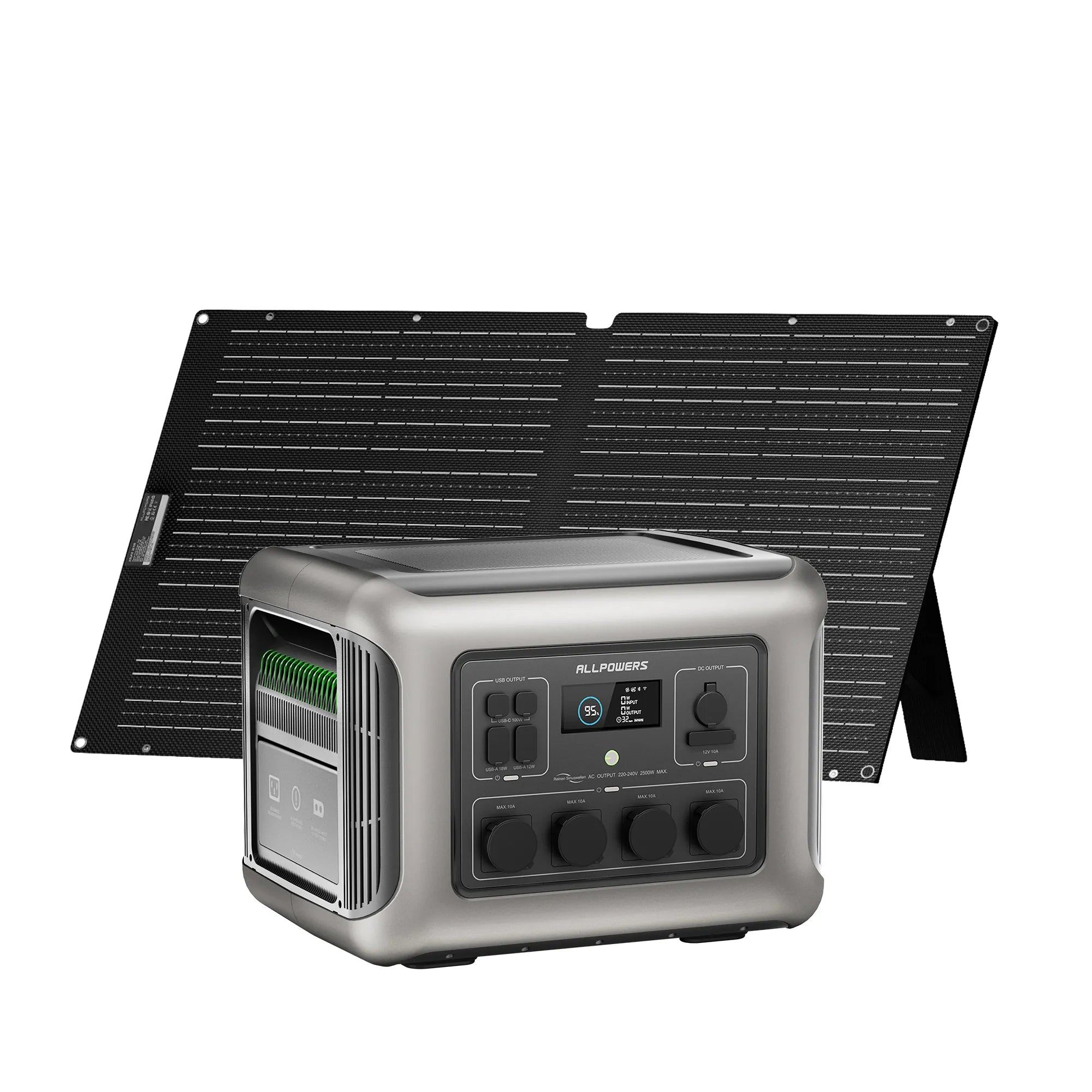ALLPOWER Zestaw Generatora Słonecznego 2500W (R2500-V2 + SE100 100W Panel Słoneczny)