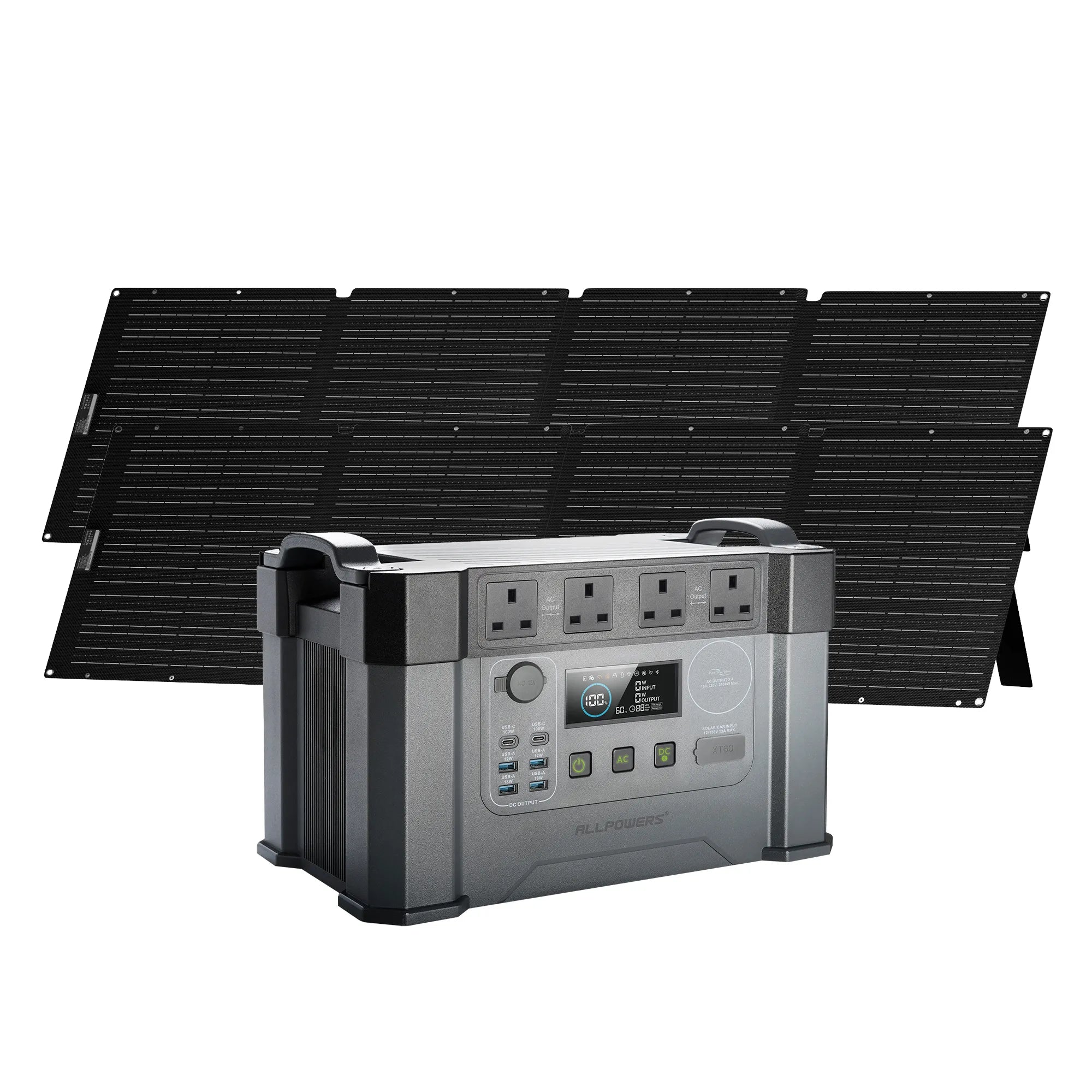 ALLPOWERS Zestaw Generatora Słonecznego 2400W (S2000 Pro+SE200 IP68 200W Panel Słoneczny）